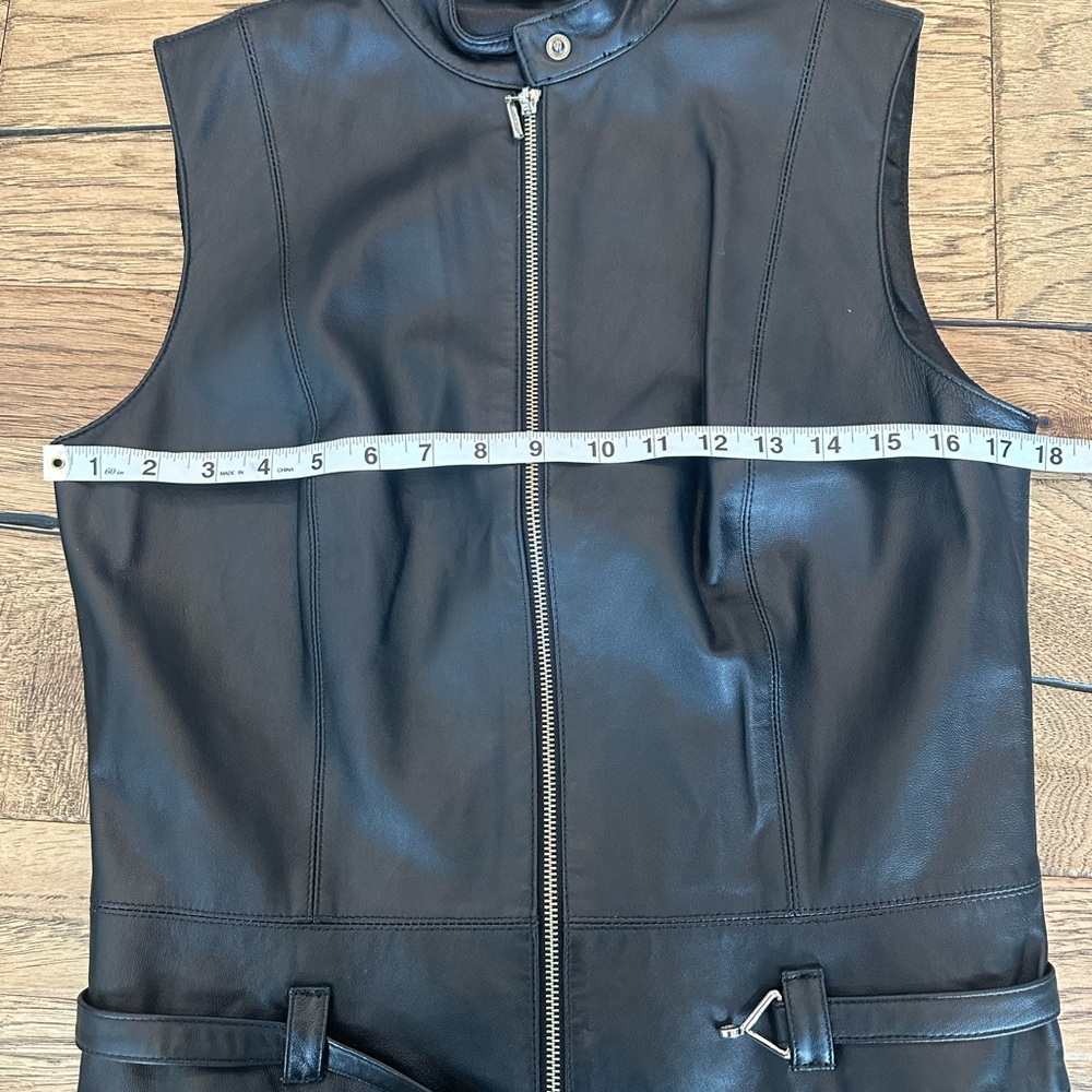 CAbi Black 100% Genuine Leather Vest - Picture 4 of 14